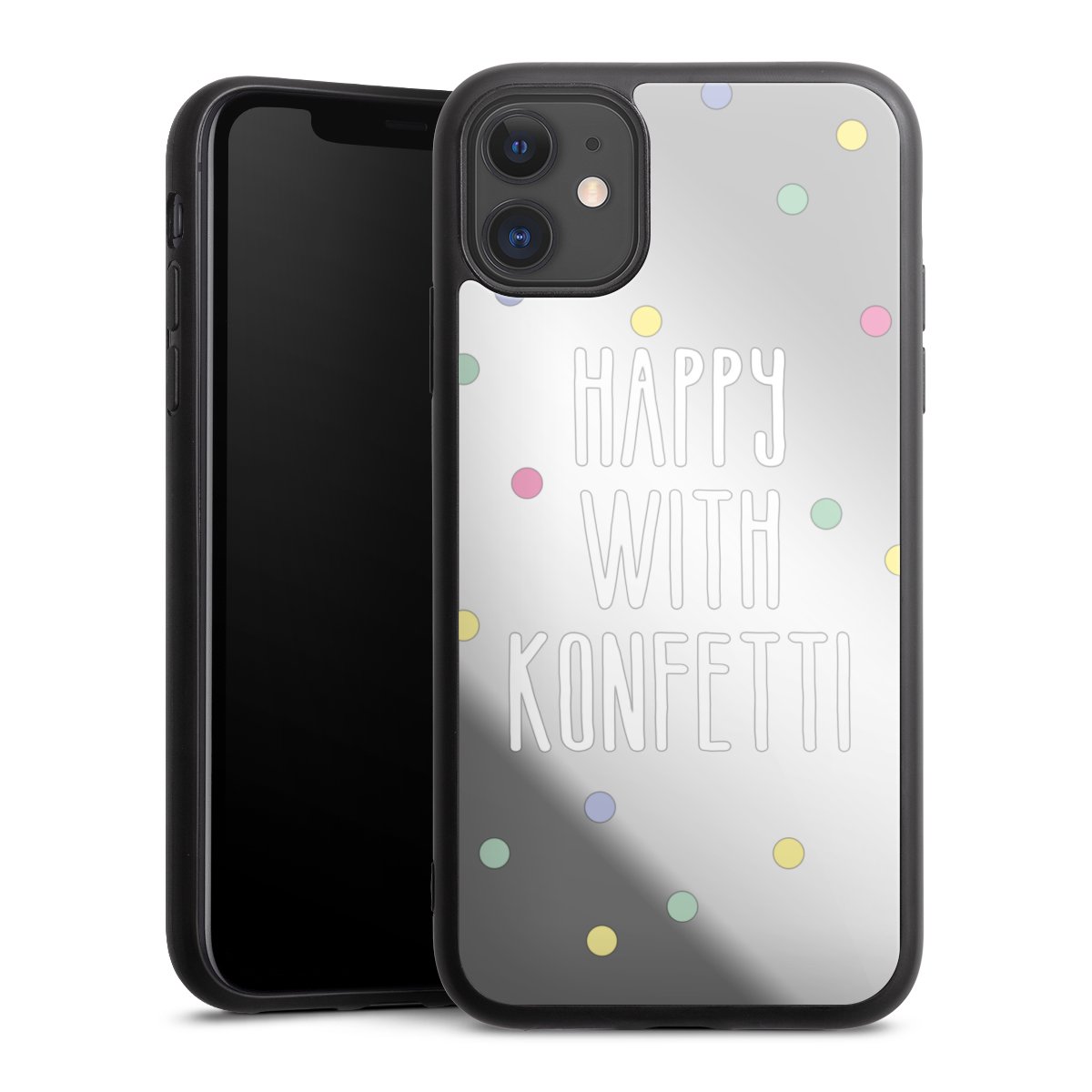 Happy with Konfetti White ohne Hintergrund