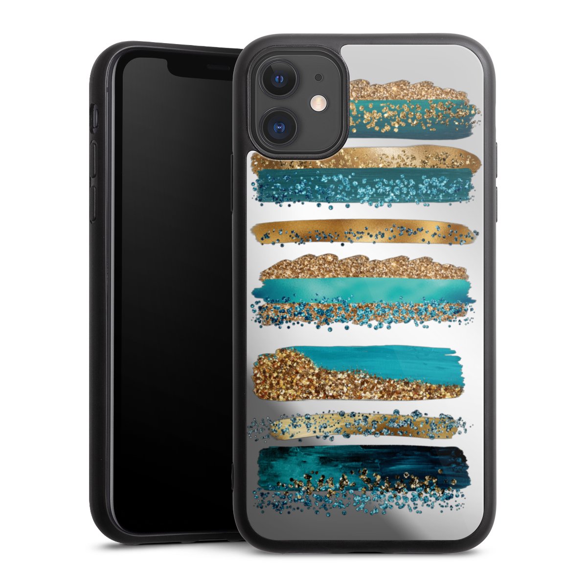 Strisce effetto glitter blu