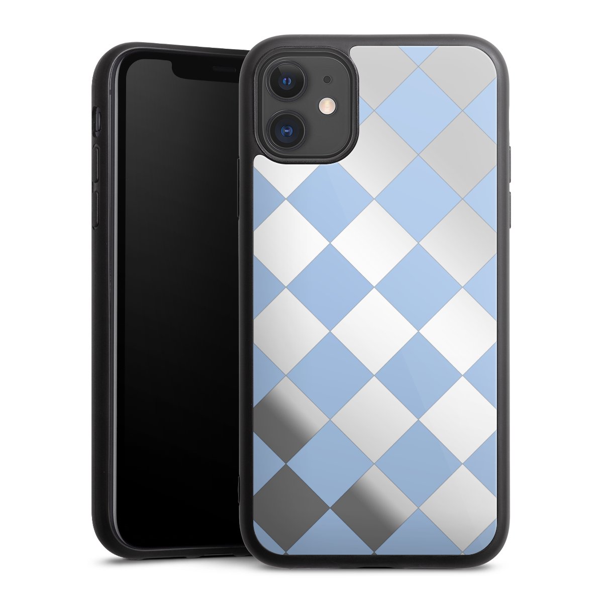 Checked Pattern Light Blue without Background