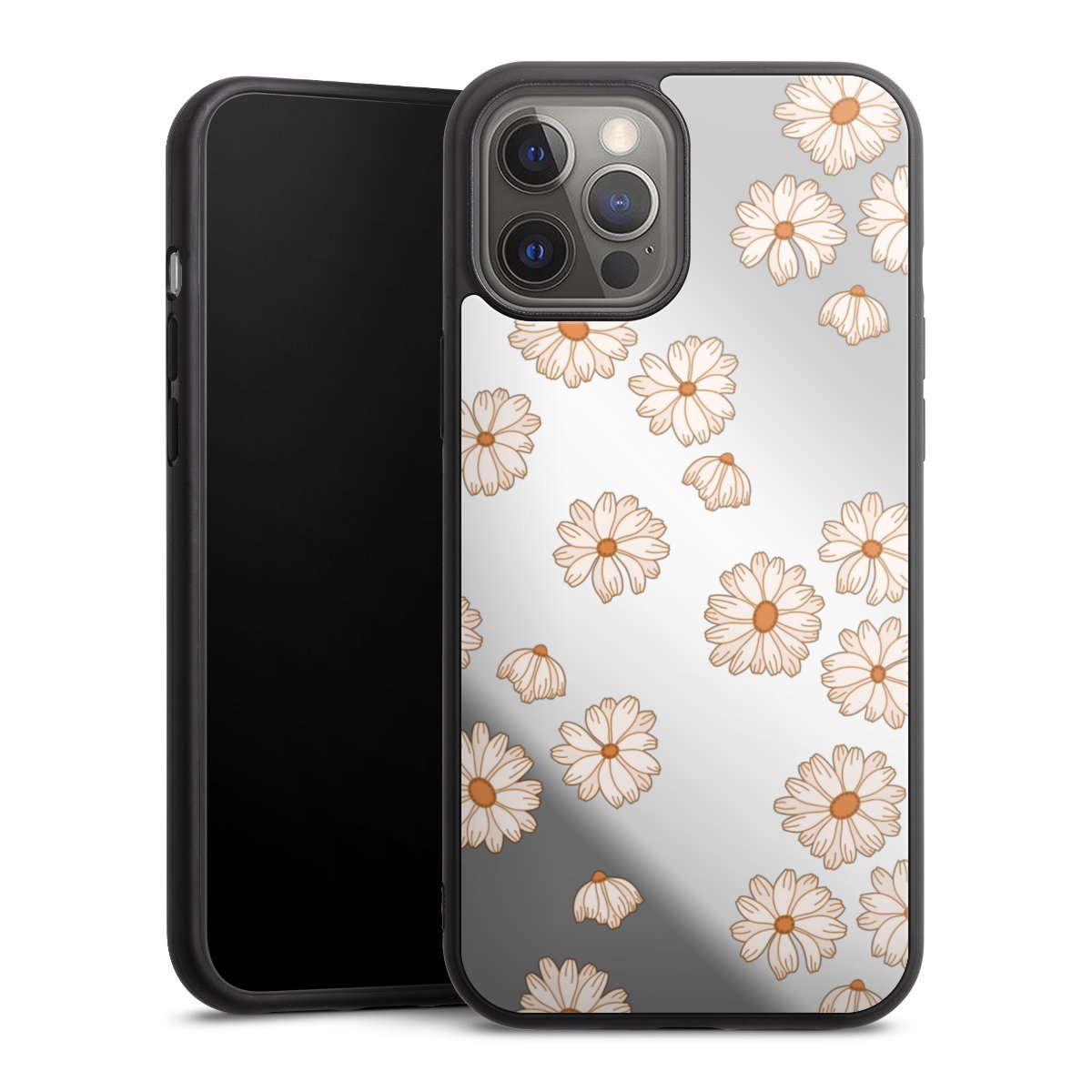 Flowerpower Tapete Weiss