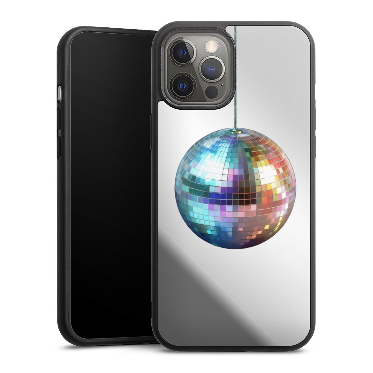 Disco Balls Party Blue Gold Transparent with AI