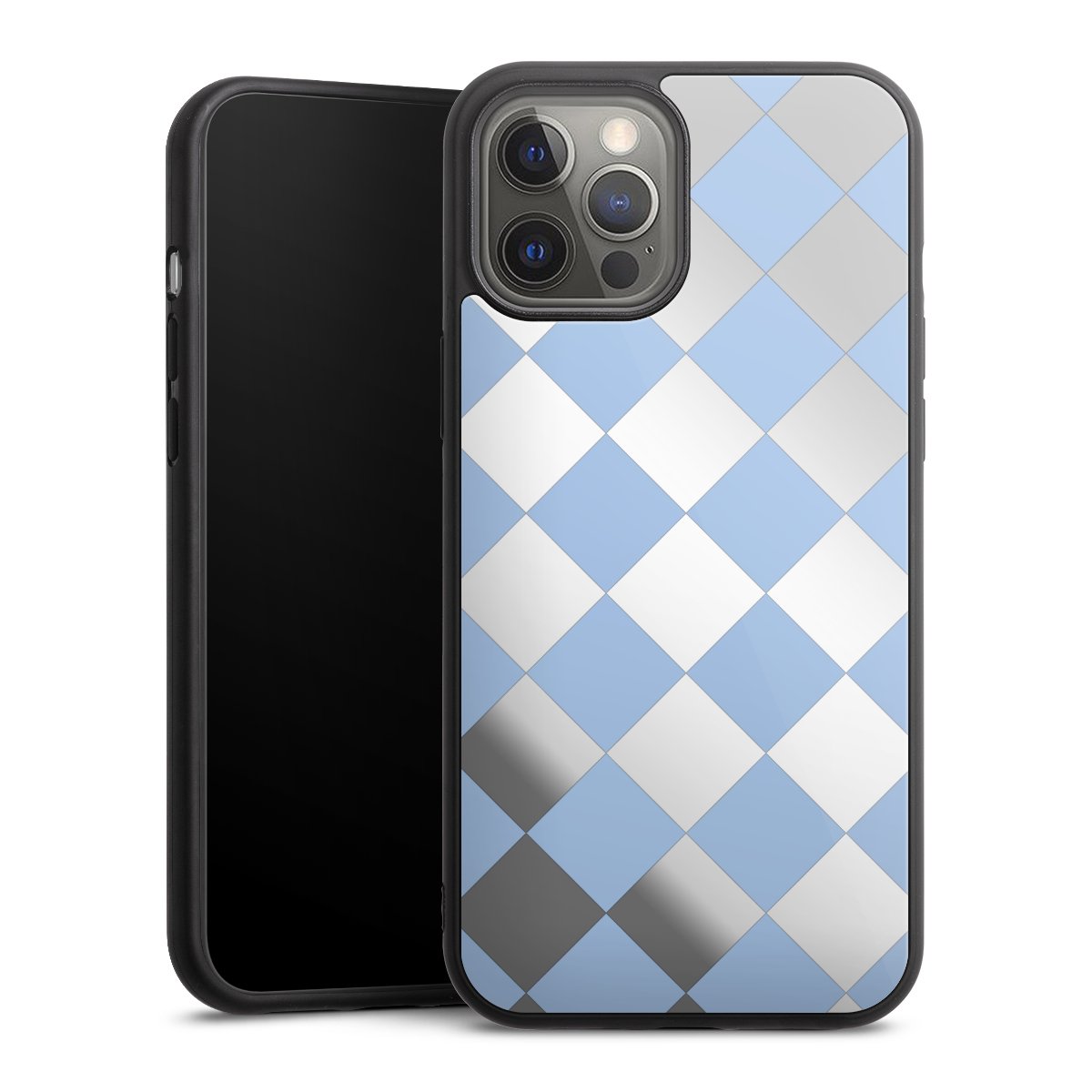 Checked Pattern Light Blue without Background