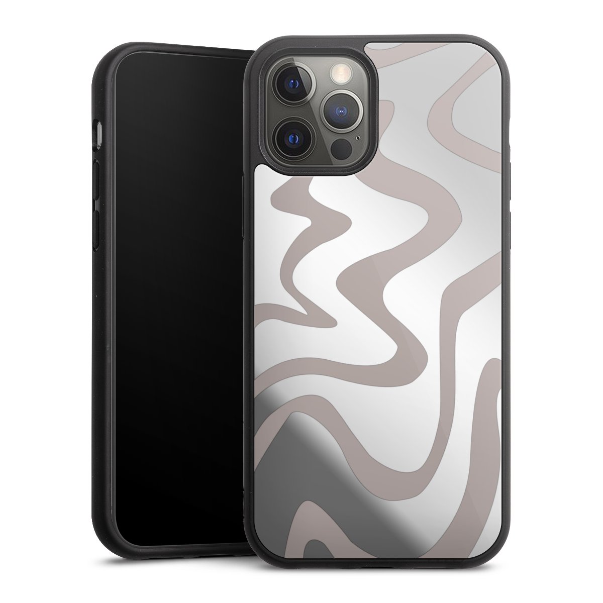 Trendy Lines Brown Transparent