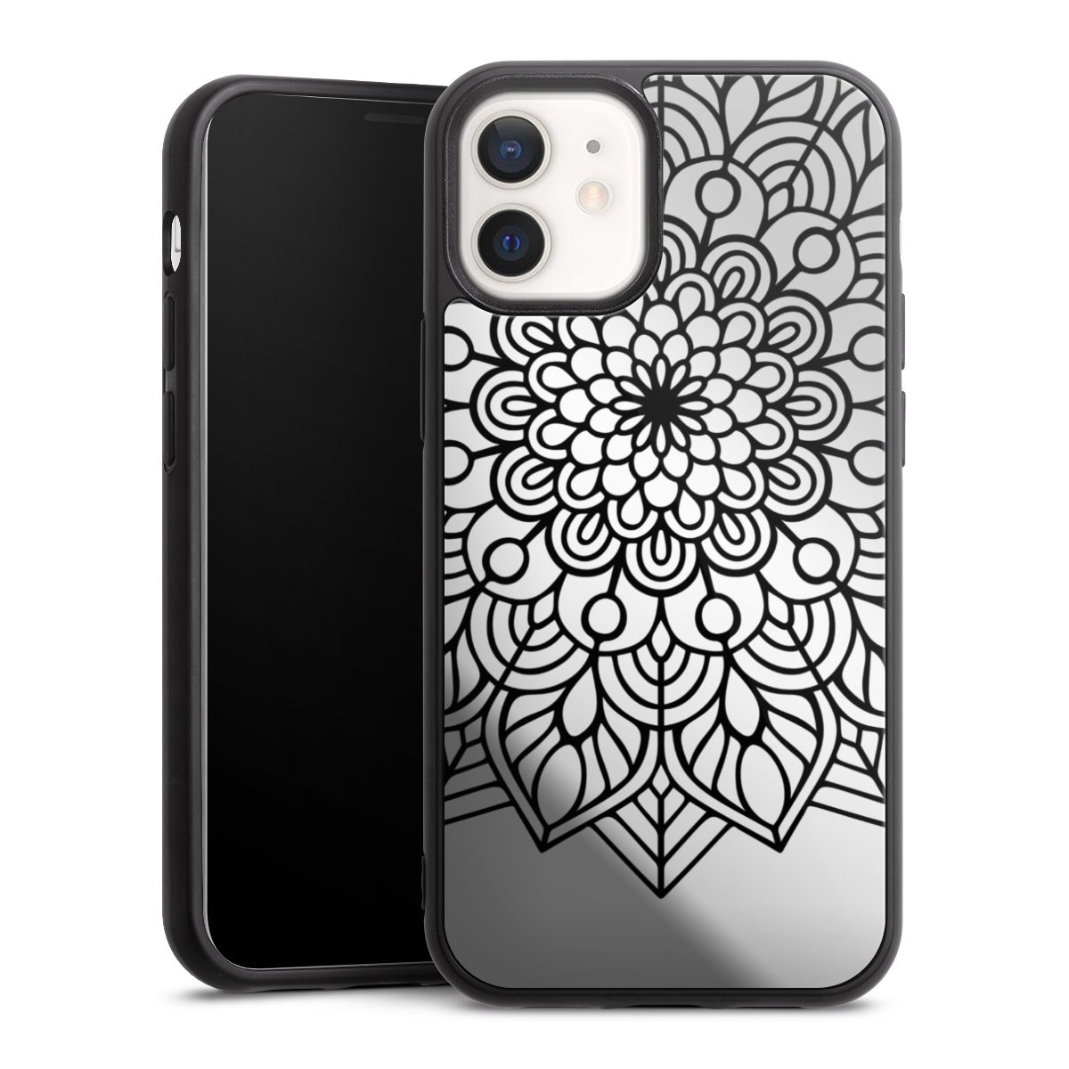 Indian Mandala Schwarz ohne Hintergrund
