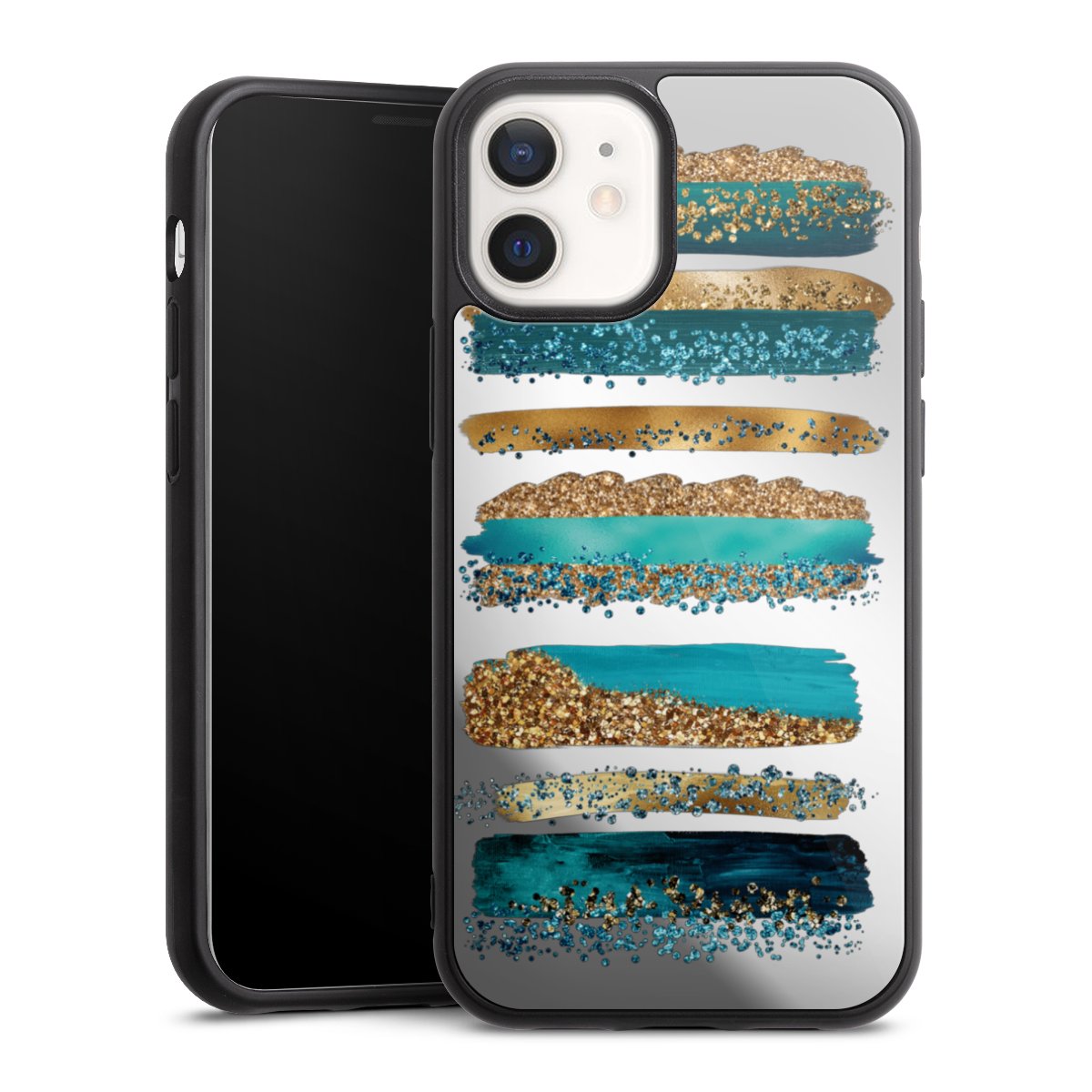 Strisce effetto glitter blu