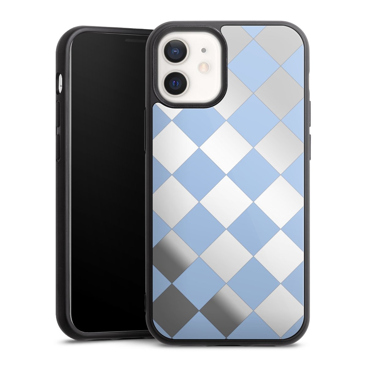 Checked Pattern Light Blue without Background