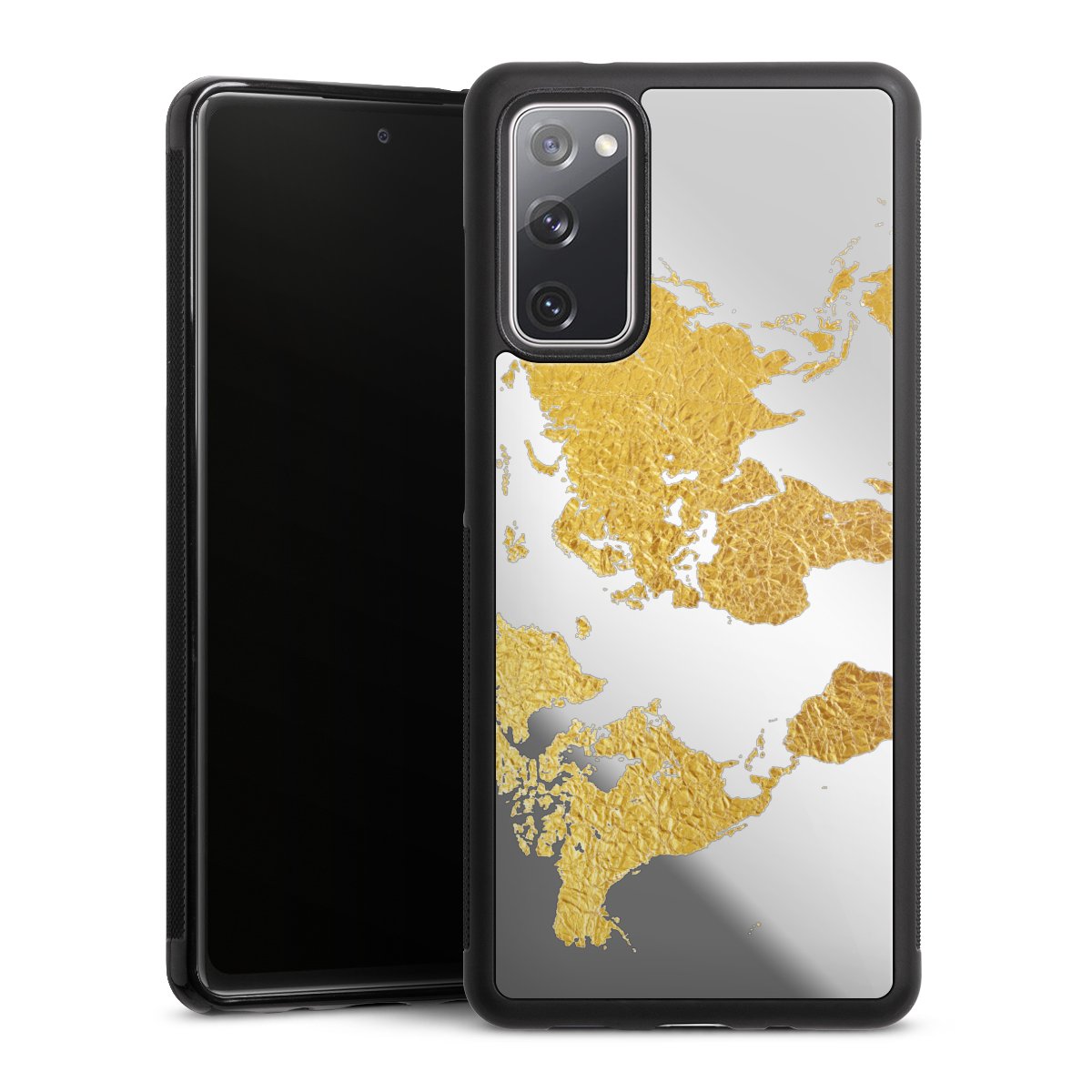 Weltkarte Gold Transparent