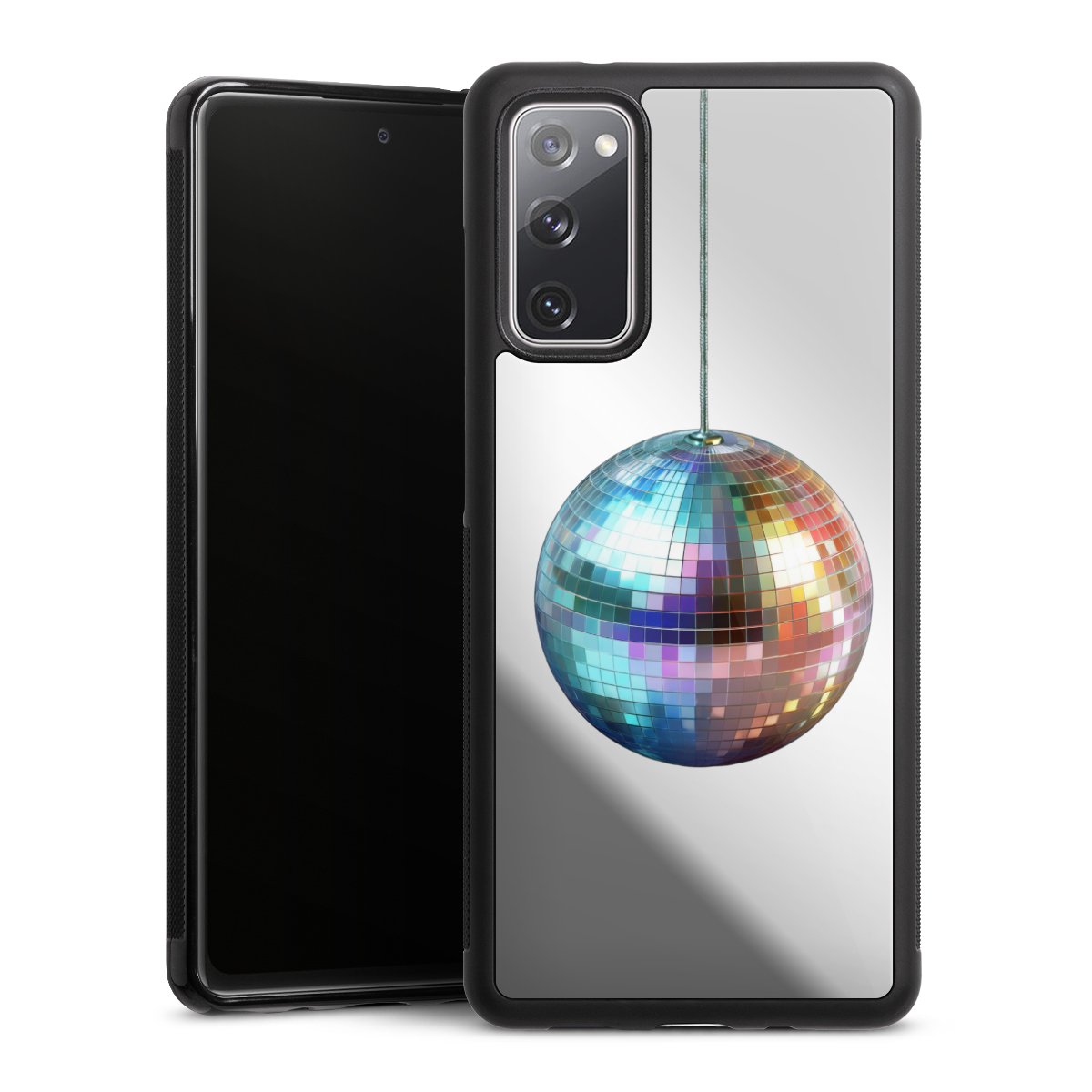 Disco Balls Party Blue Gold Transparent with AI