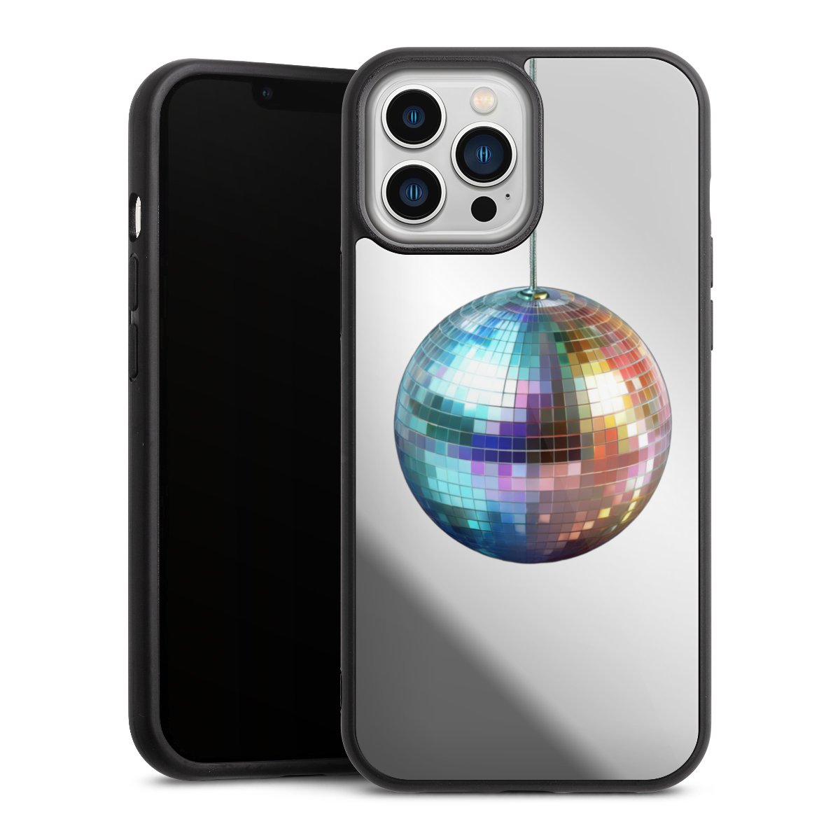 Disco Balls Party Blue Gold Transparent with AI