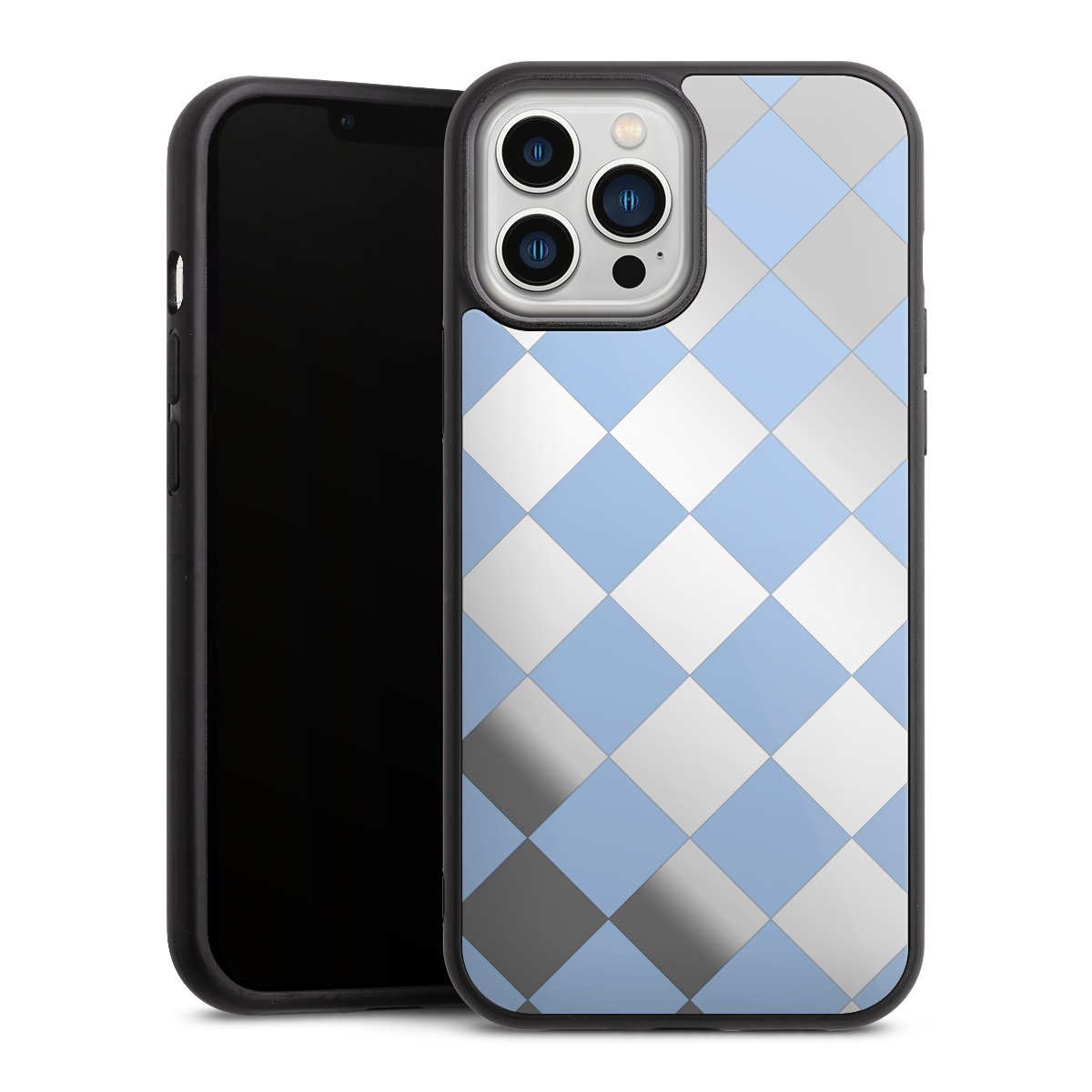 Checked Pattern Light Blue without Background