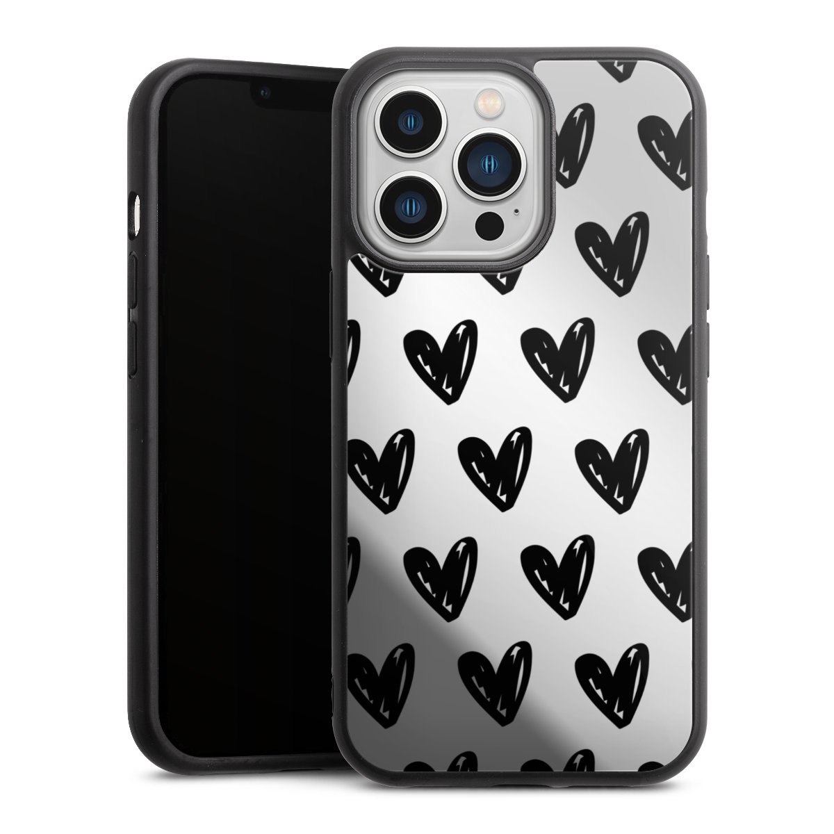 Herzen Schwarz ohne Hintergrund