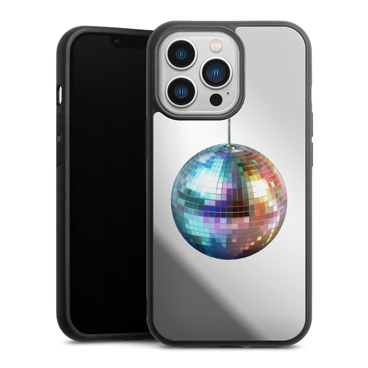 Disco Balls Party Blue Gold Transparent with AI