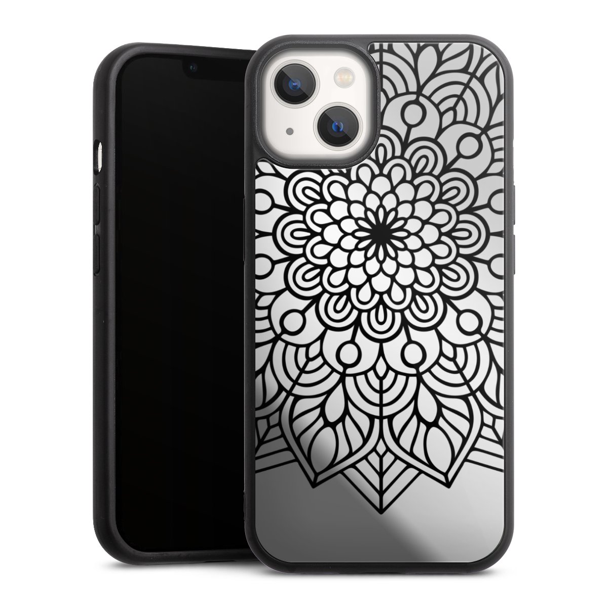 Indian Mandala Schwarz ohne Hintergrund