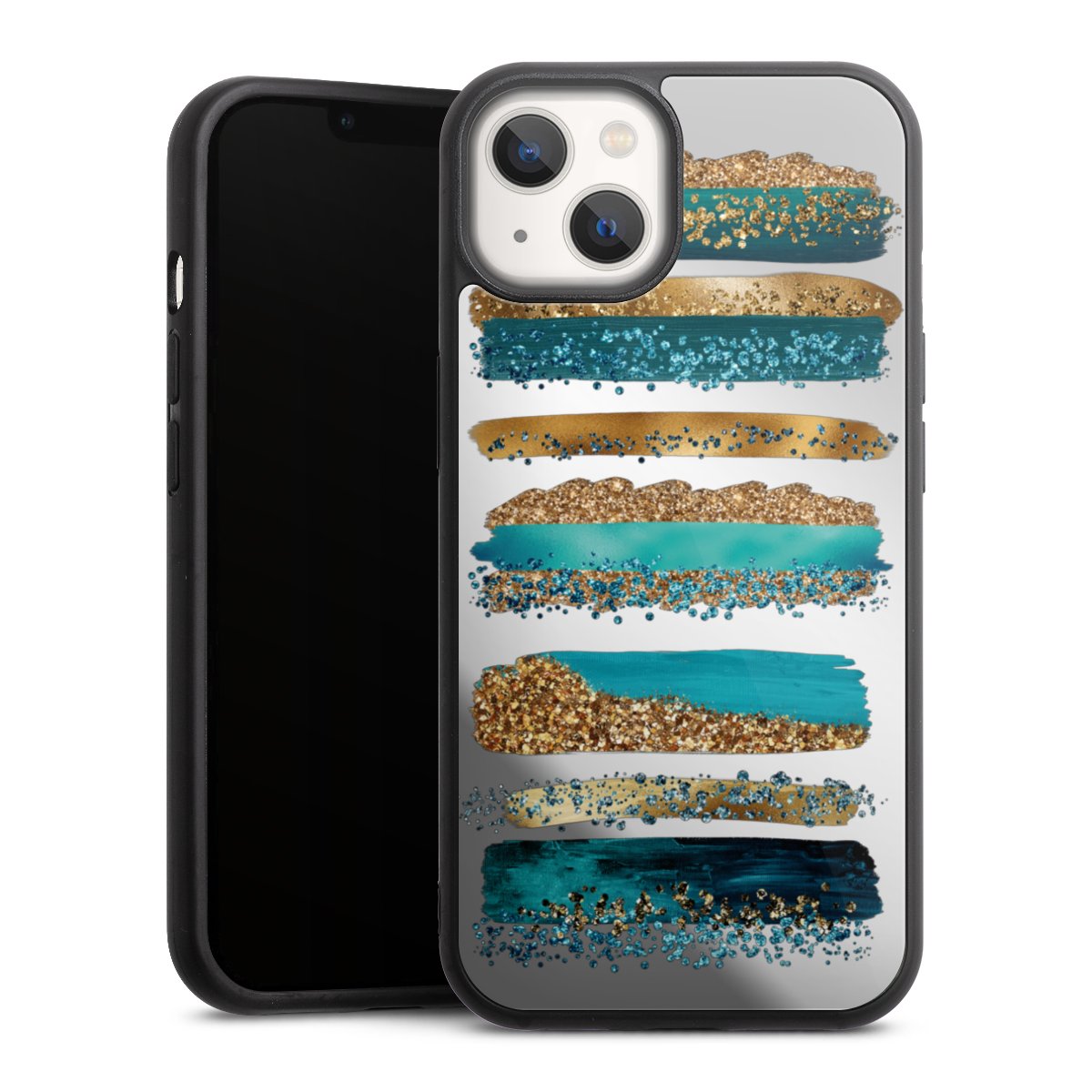 Strisce effetto glitter blu