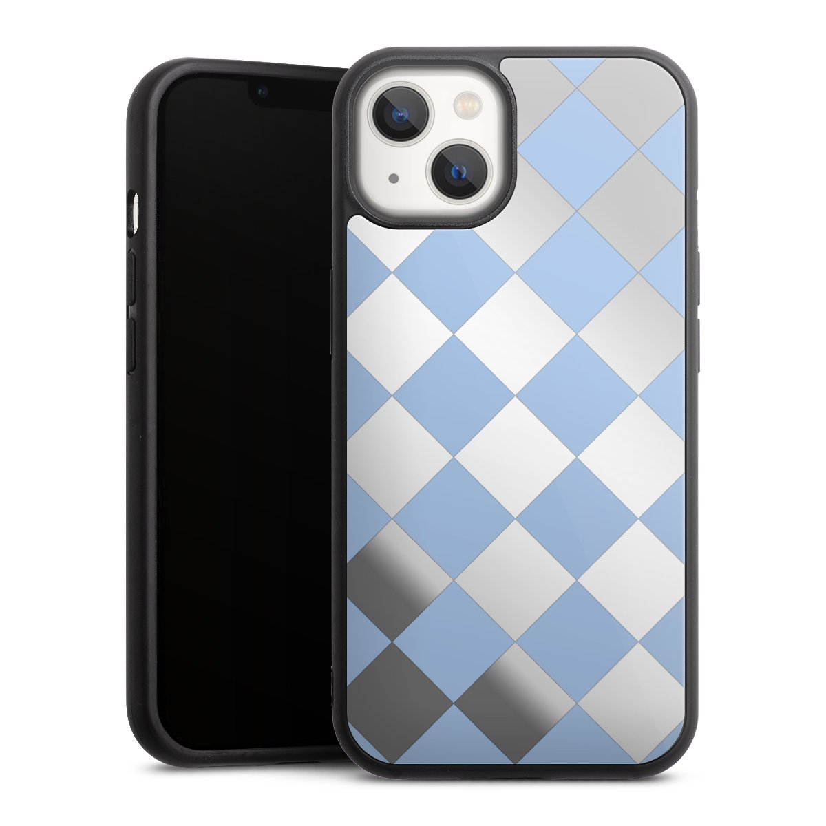 Checked Pattern Light Blue without Background