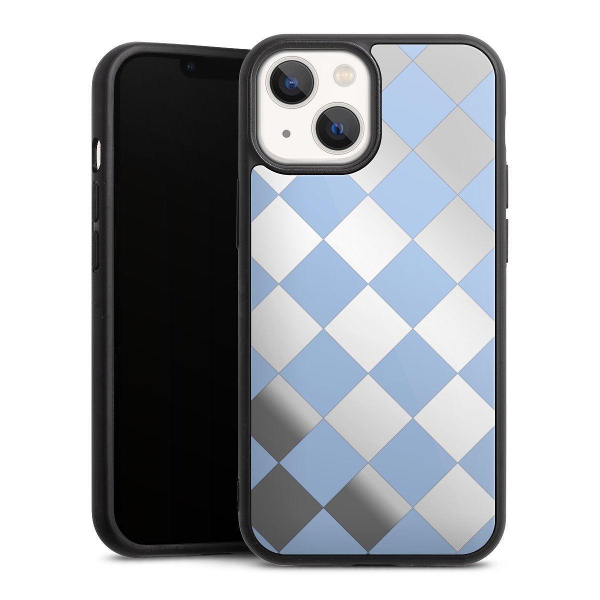 Checked Pattern Light Blue without Background