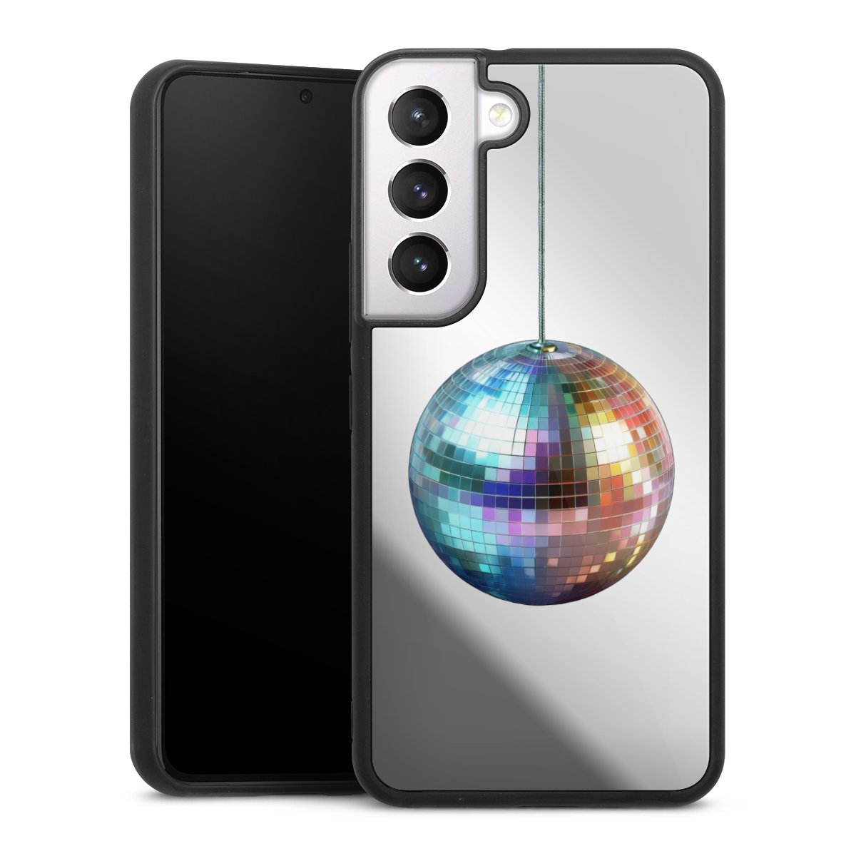 Disco Balls Party Blue Gold Transparent with AI