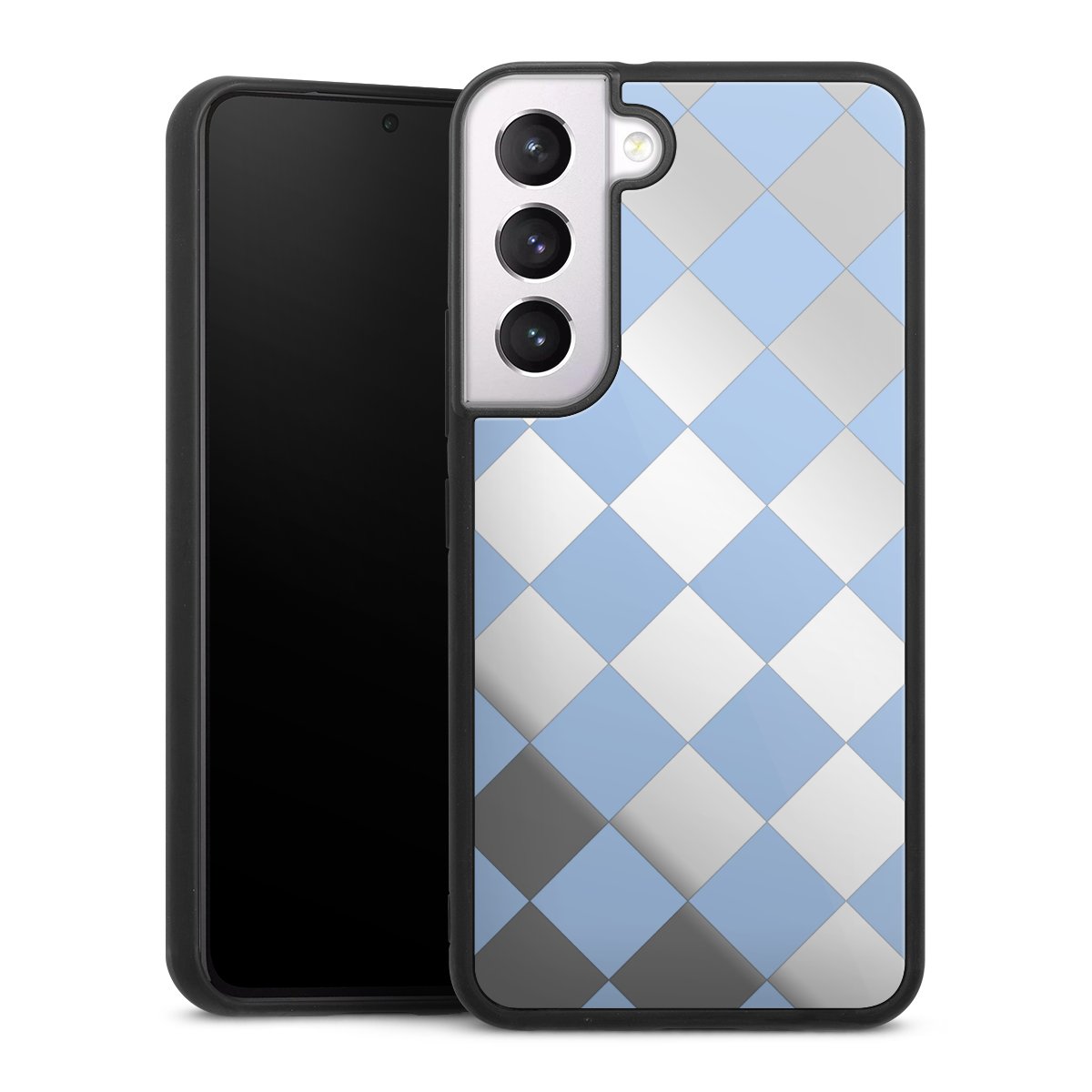 Checked Pattern Light Blue without Background