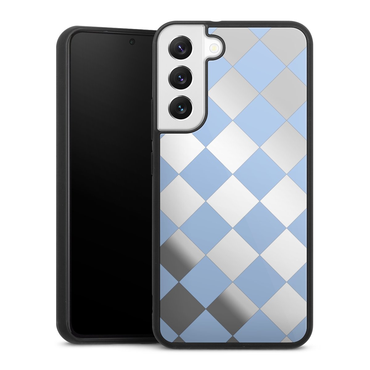 Checked Pattern Light Blue without Background