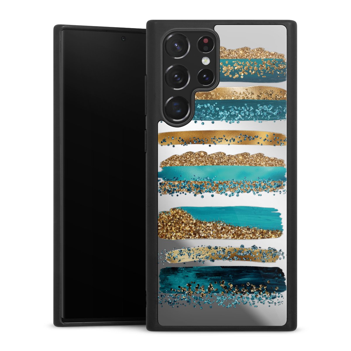 Strisce effetto glitter blu