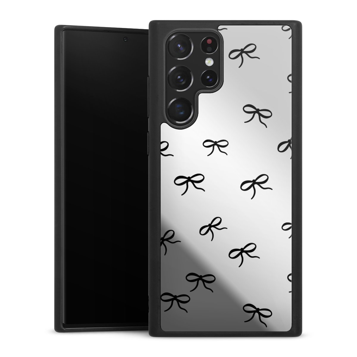 Bows Black Pattern Transparent