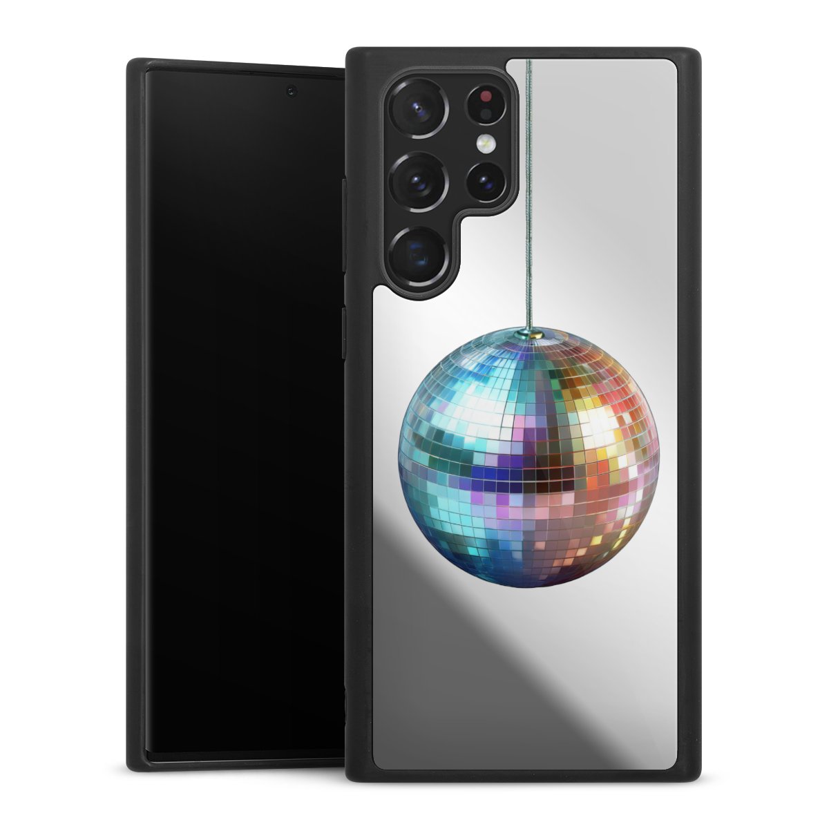 Disco Balls Party Blue Gold Transparent with AI