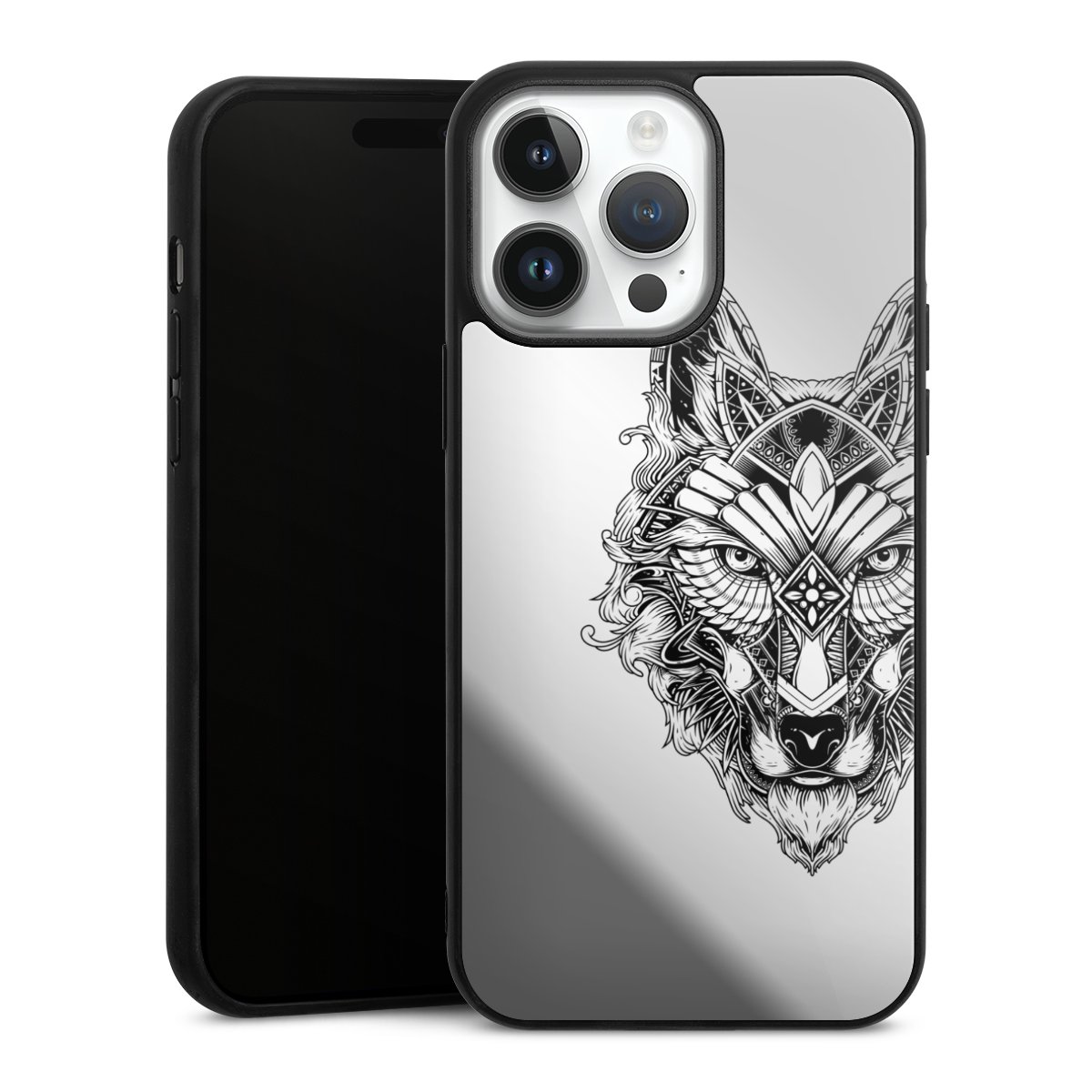 Wolf Mandala ohne Hintergrund