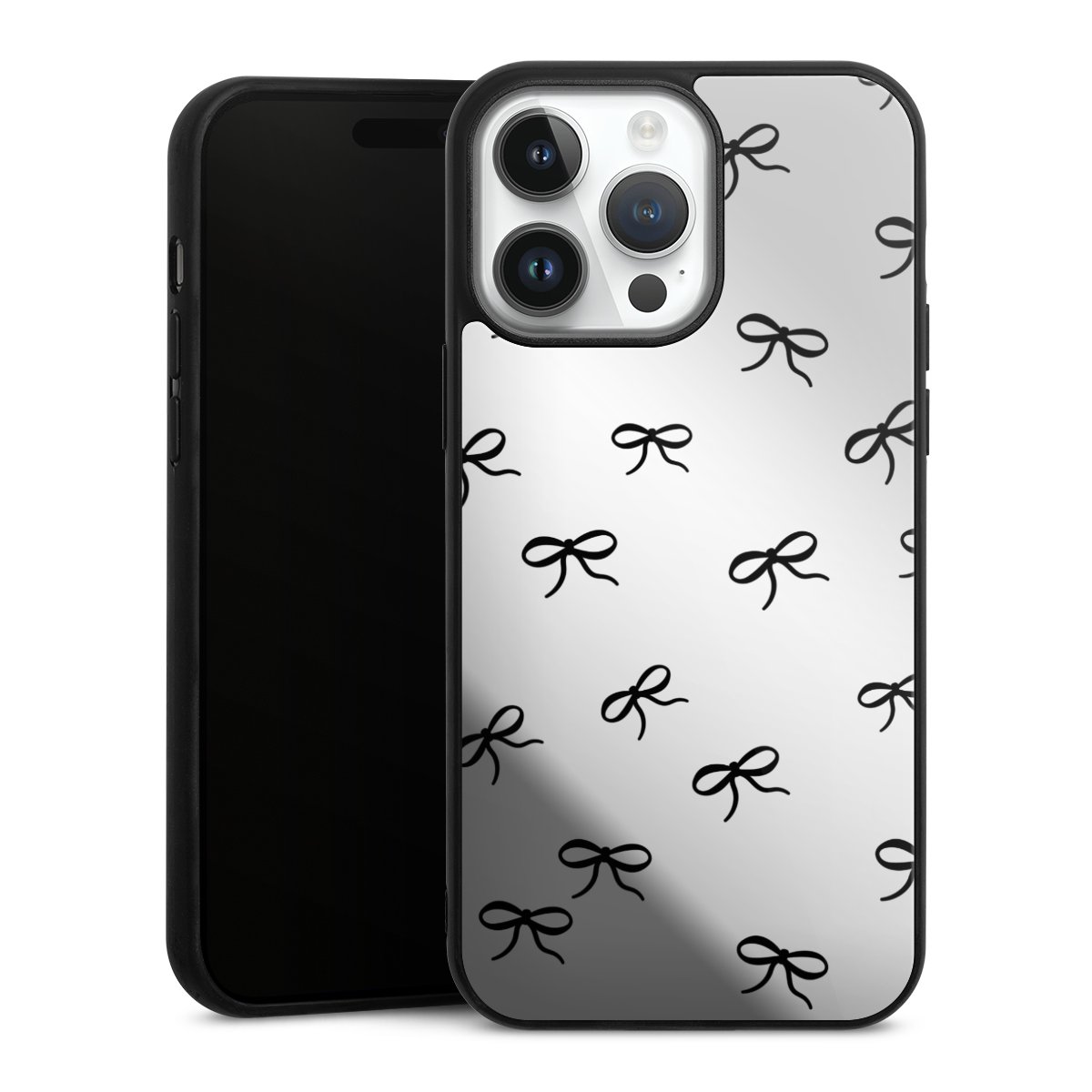 Bows Black Pattern Transparent