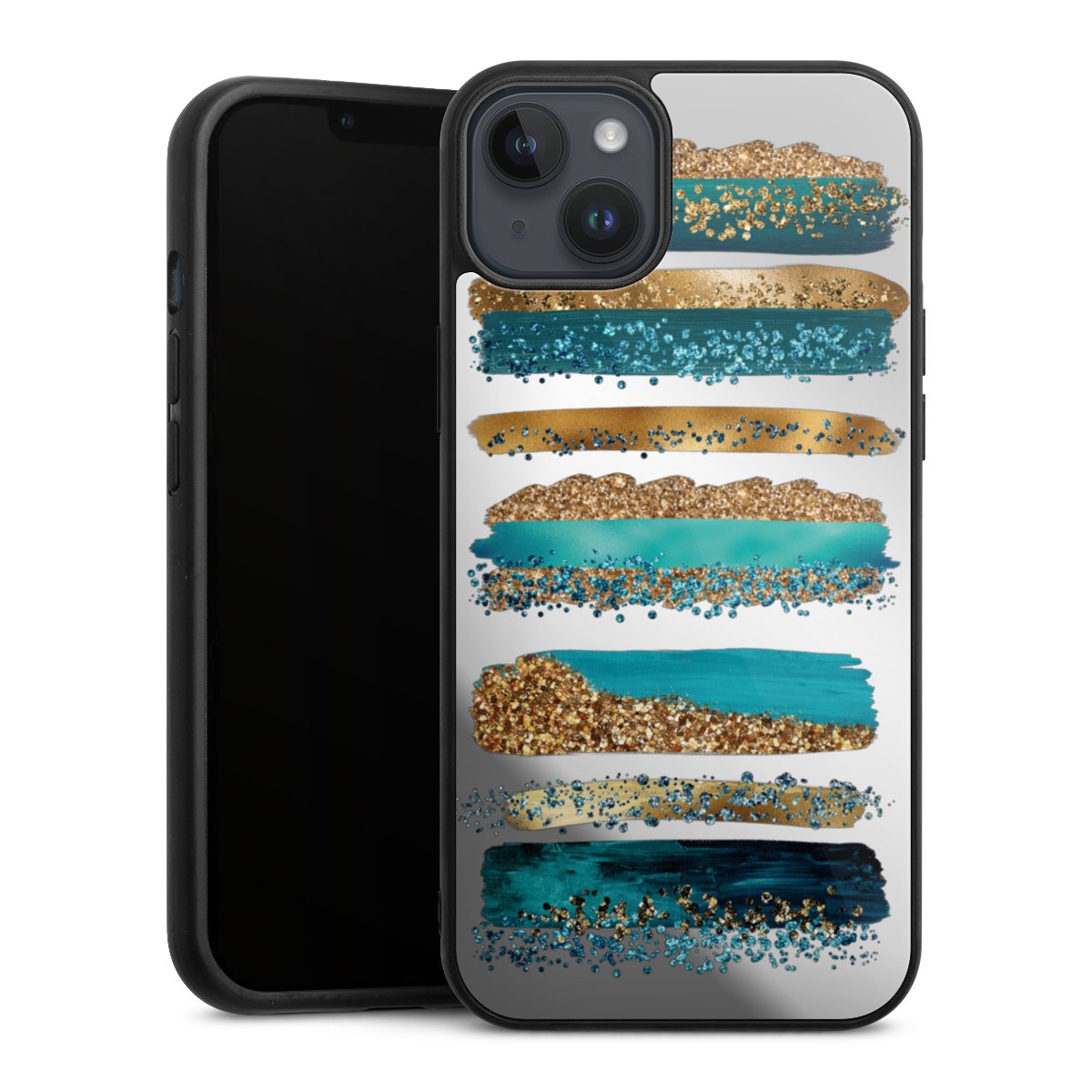 Strisce effetto glitter blu