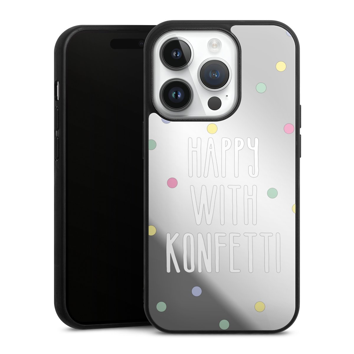 Happy with Konfetti White ohne Hintergrund
