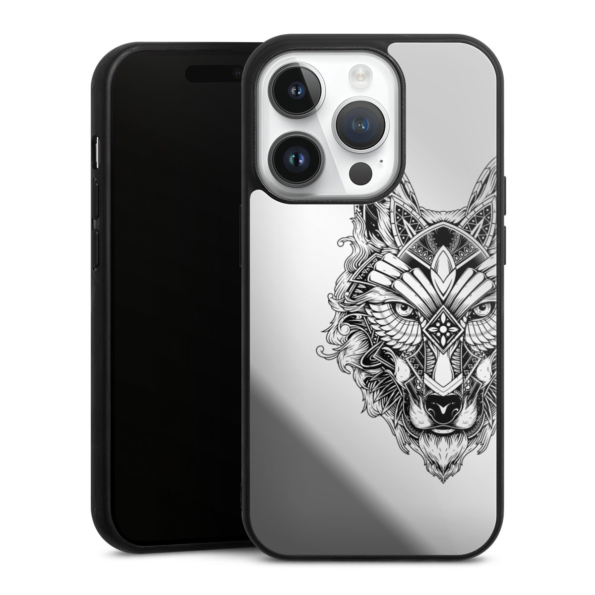 Wolf Mandala ohne Hintergrund
