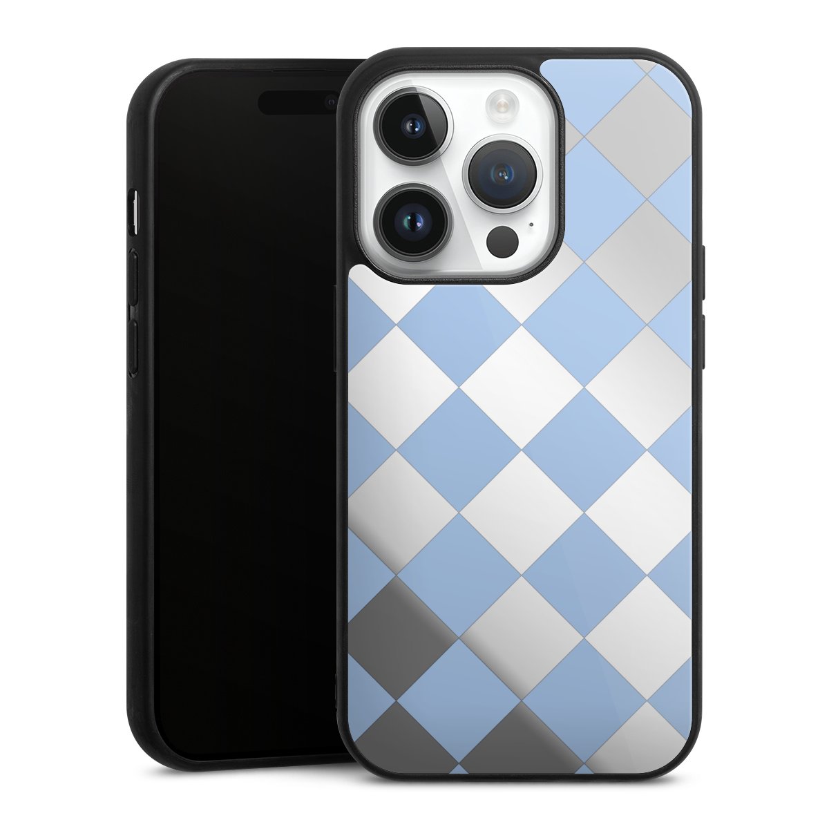 Checked Pattern Light Blue without Background