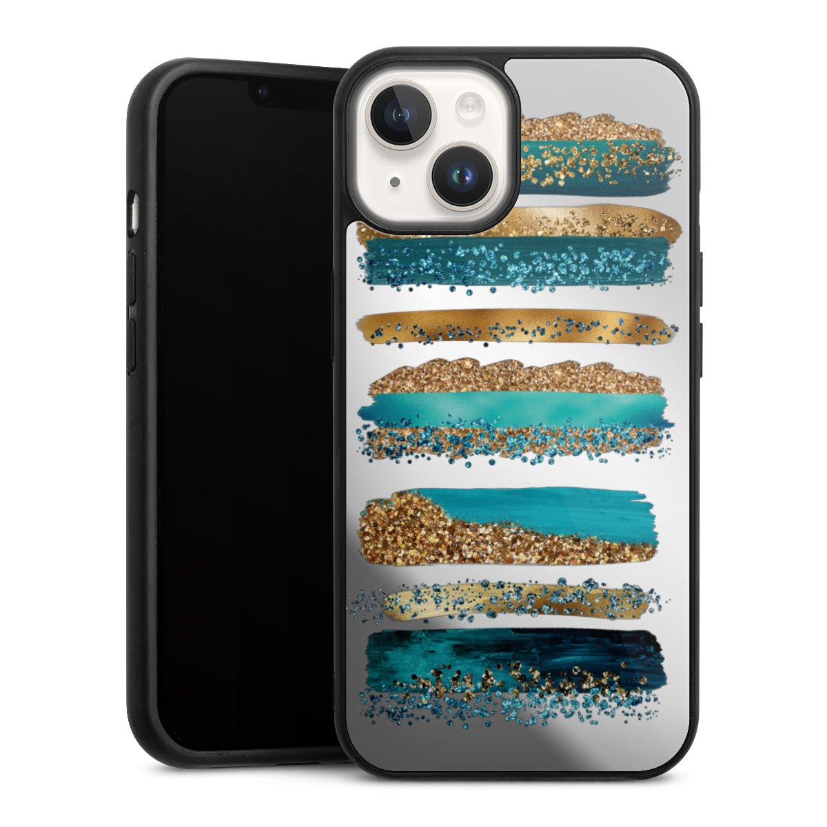 Strisce effetto glitter blu