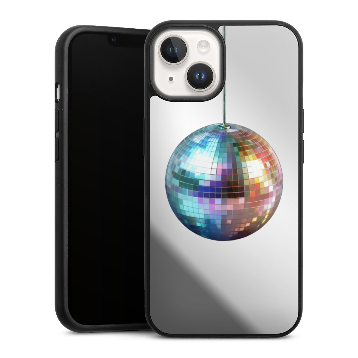 Disco Balls Party Blue Gold Transparent with AI
