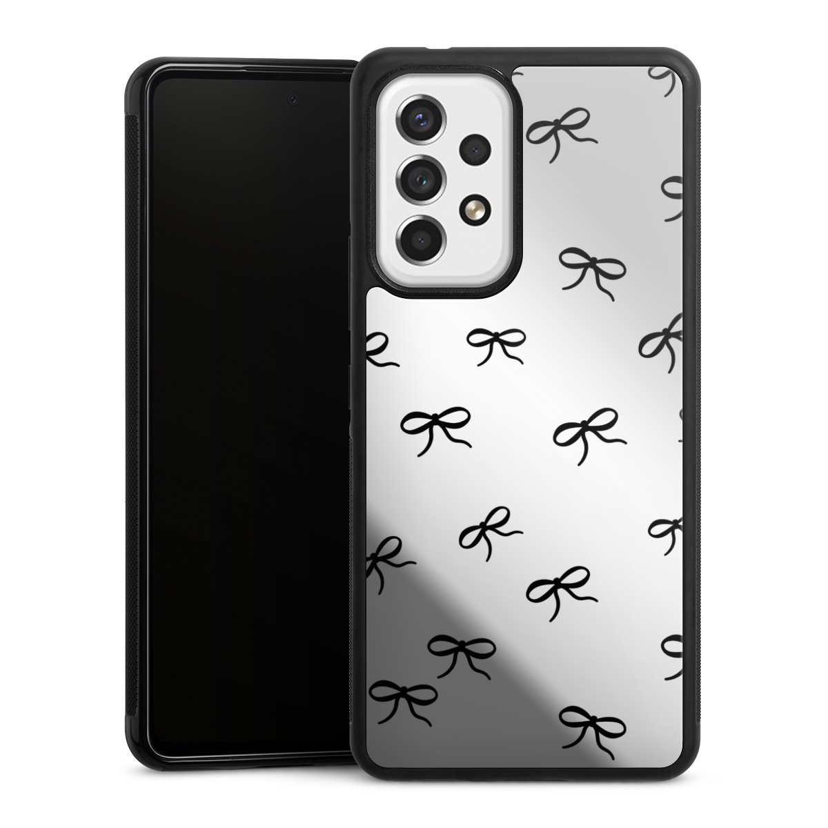 Bows Black Pattern Transparent