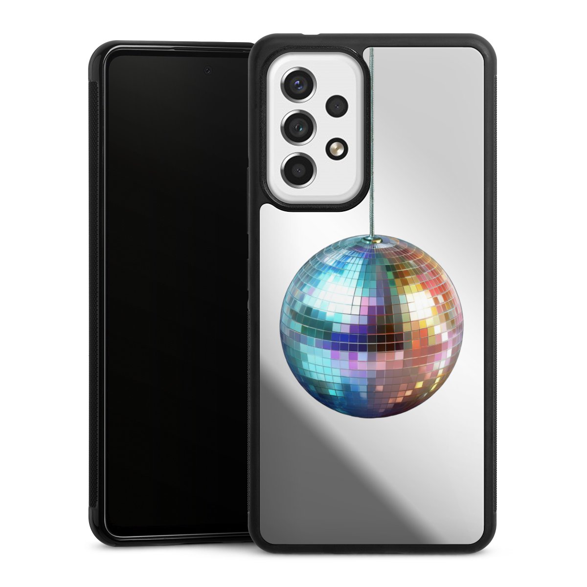 Disco Balls Party Blue Gold Transparent with AI