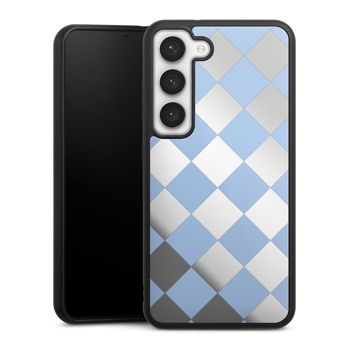 Checked Pattern Light Blue without Background