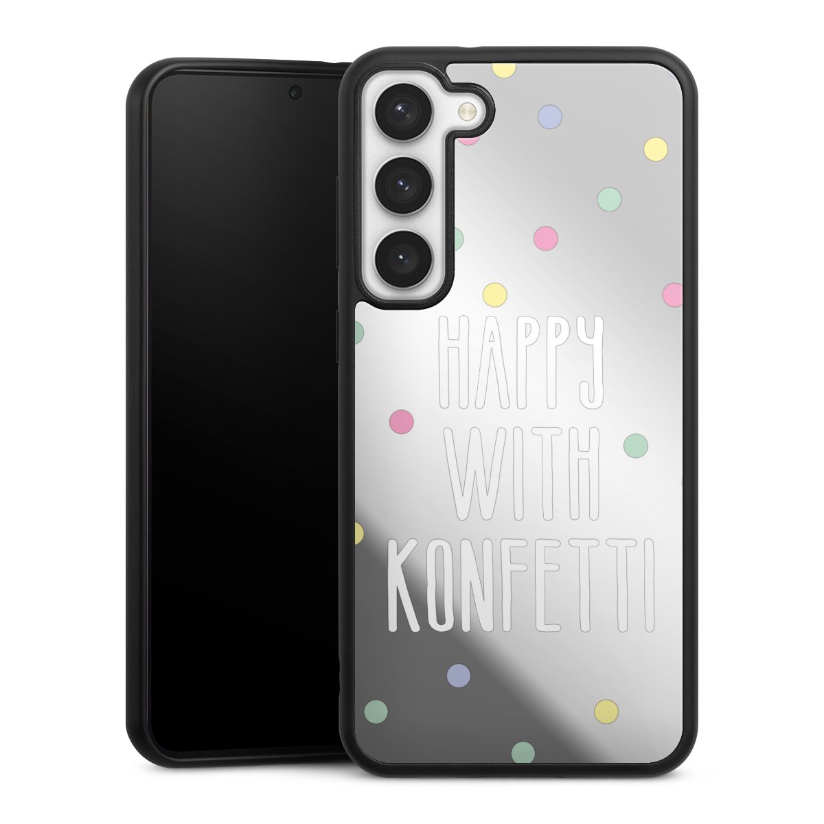 Happy with Konfetti White ohne Hintergrund