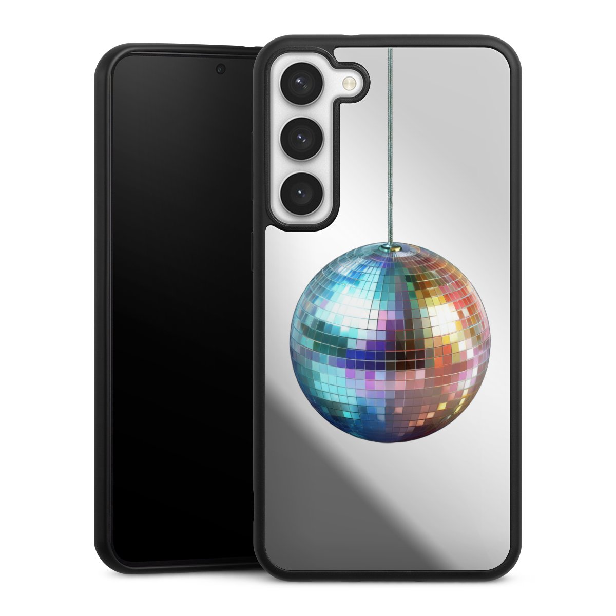 Disco Balls Party Blue Gold Transparent with AI
