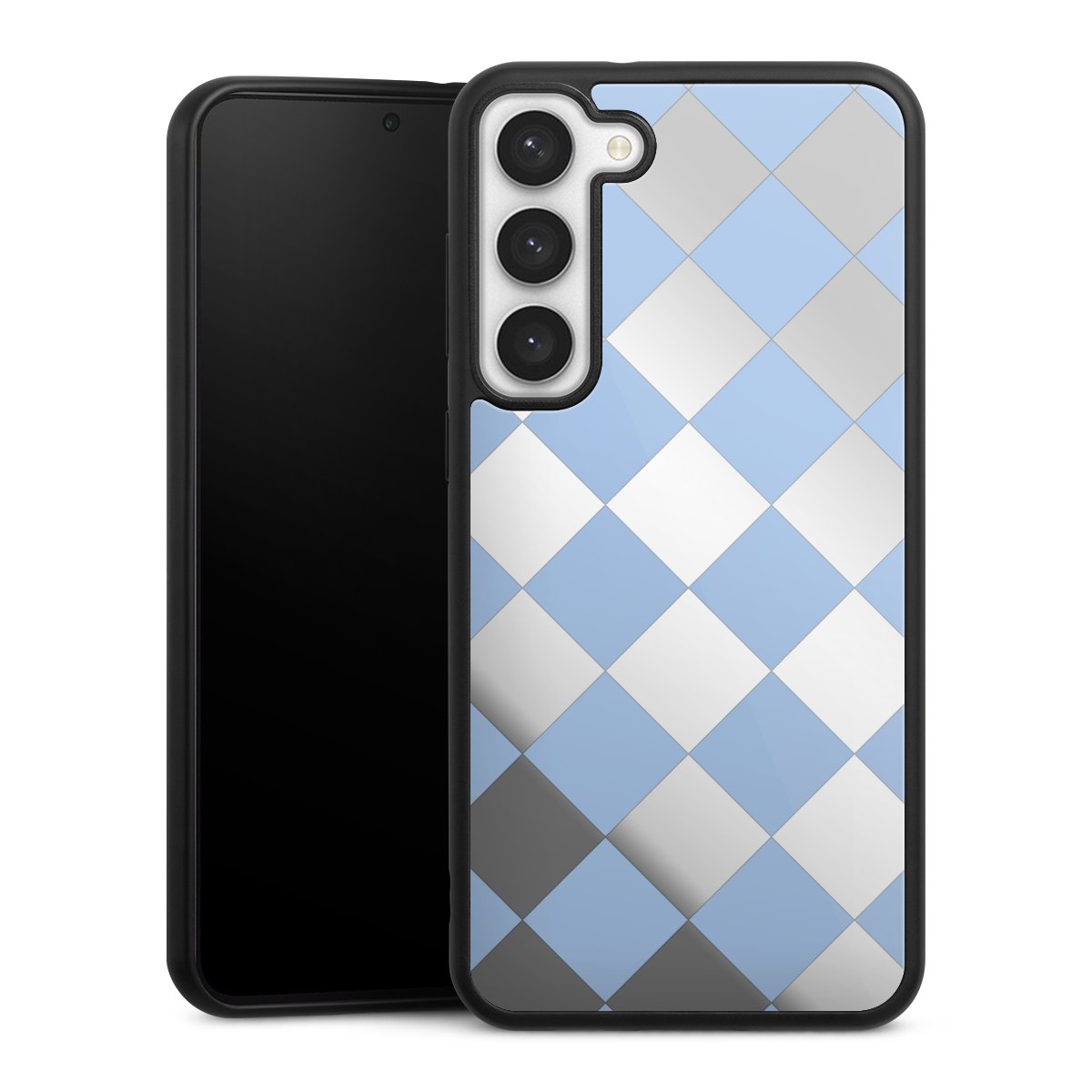 Checked Pattern Light Blue without Background