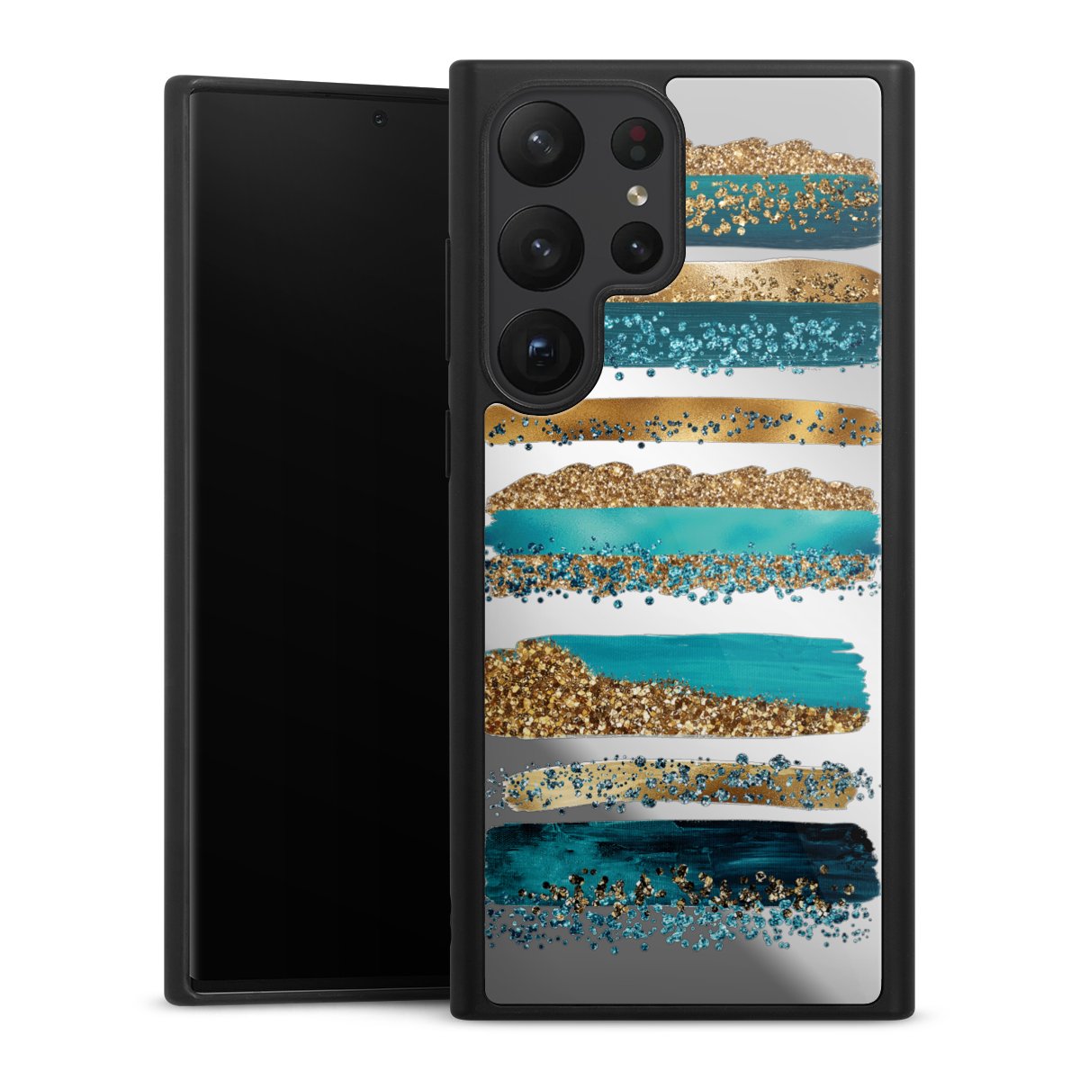 Strisce effetto glitter blu