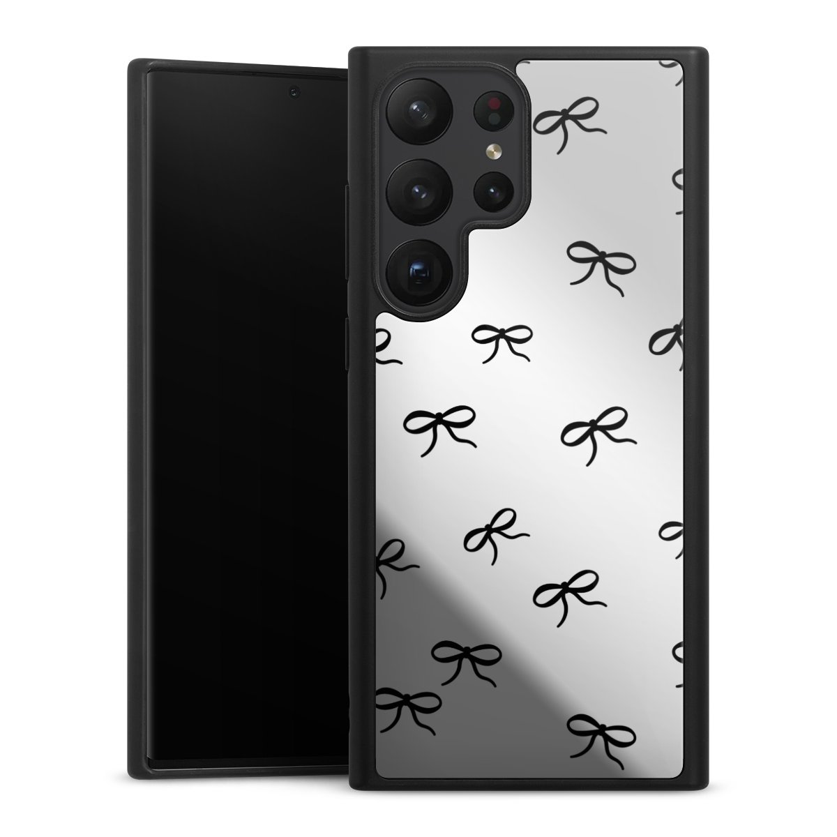 Bows Black Pattern Transparent