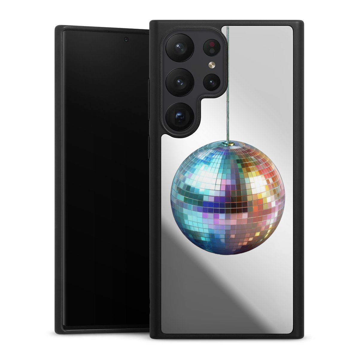 Disco Balls Party Blue Gold Transparent with AI