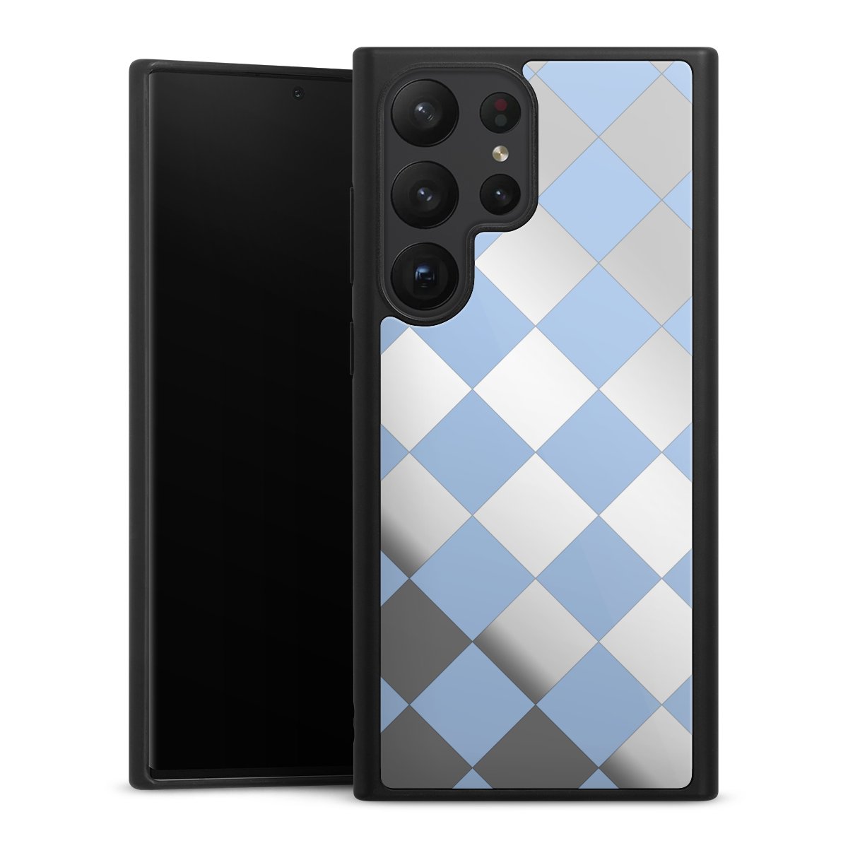 Checked Pattern Light Blue without Background