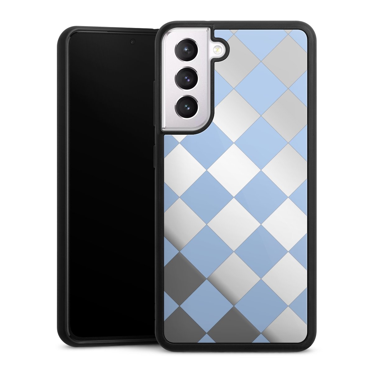 Checked Pattern Light Blue without Background