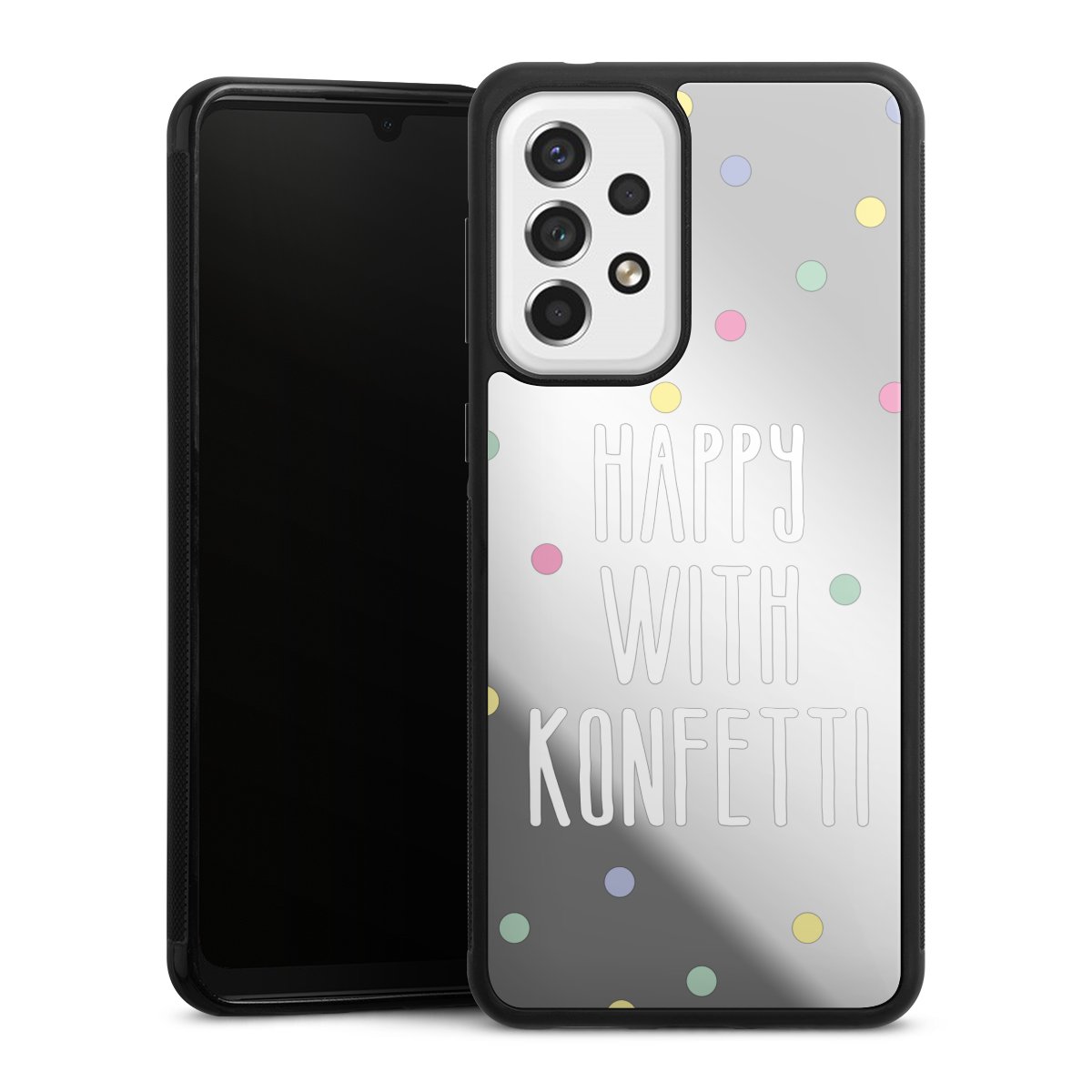 Happy with Konfetti White ohne Hintergrund