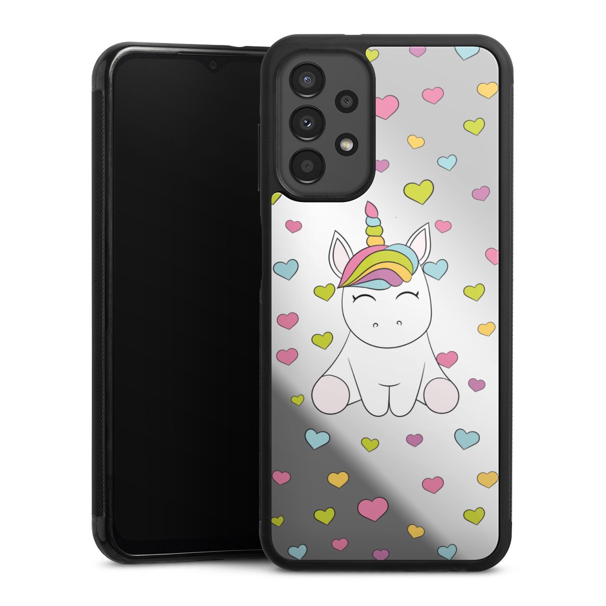 Motif Coeurs et Licorne sans Fond