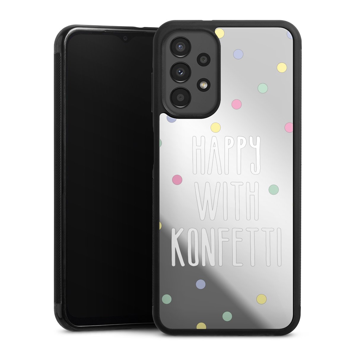 Happy with Konfetti White ohne Hintergrund