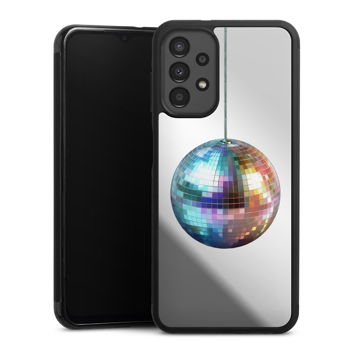 Disco Balls Party Blue Gold Transparent with AI