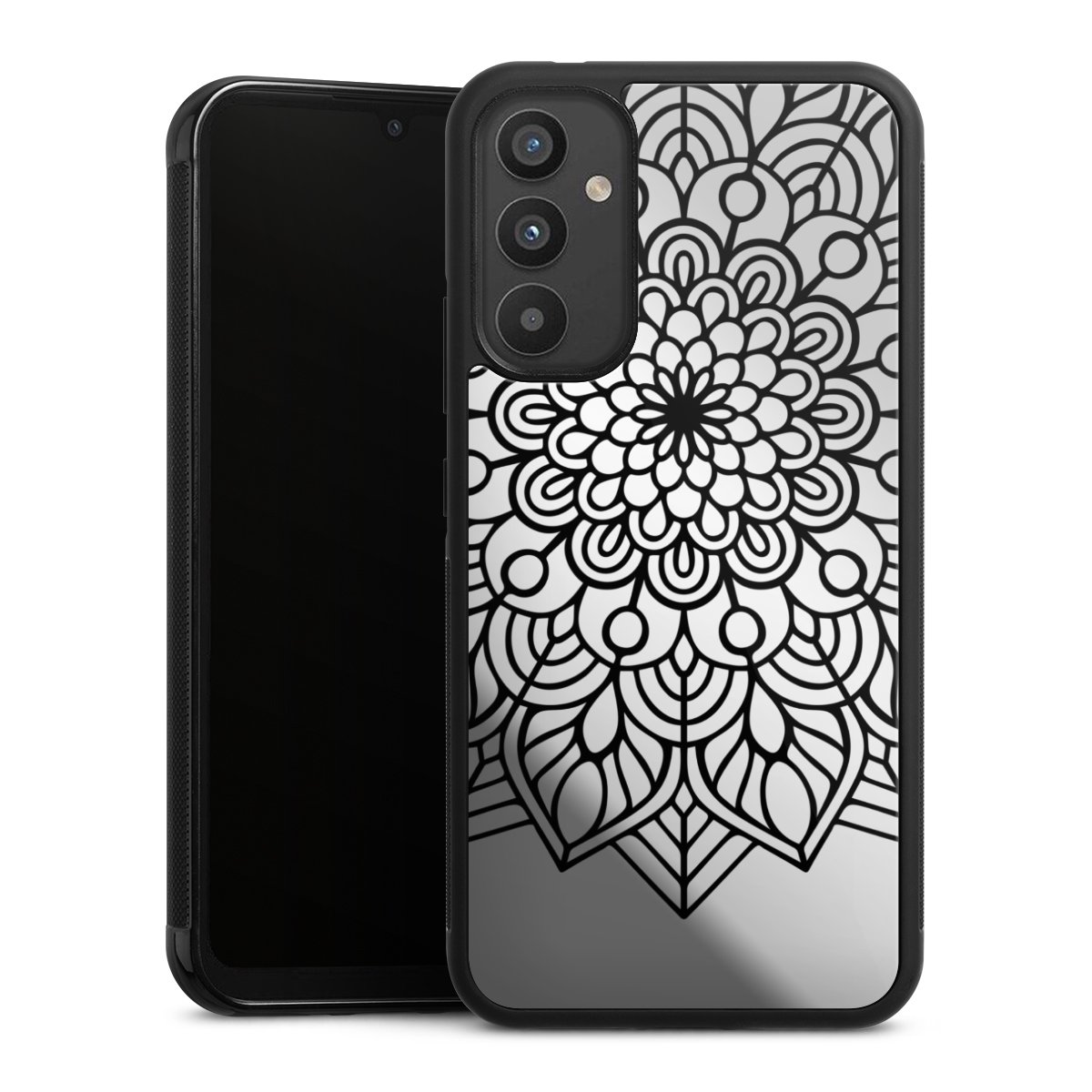 Indian Mandala Schwarz ohne Hintergrund